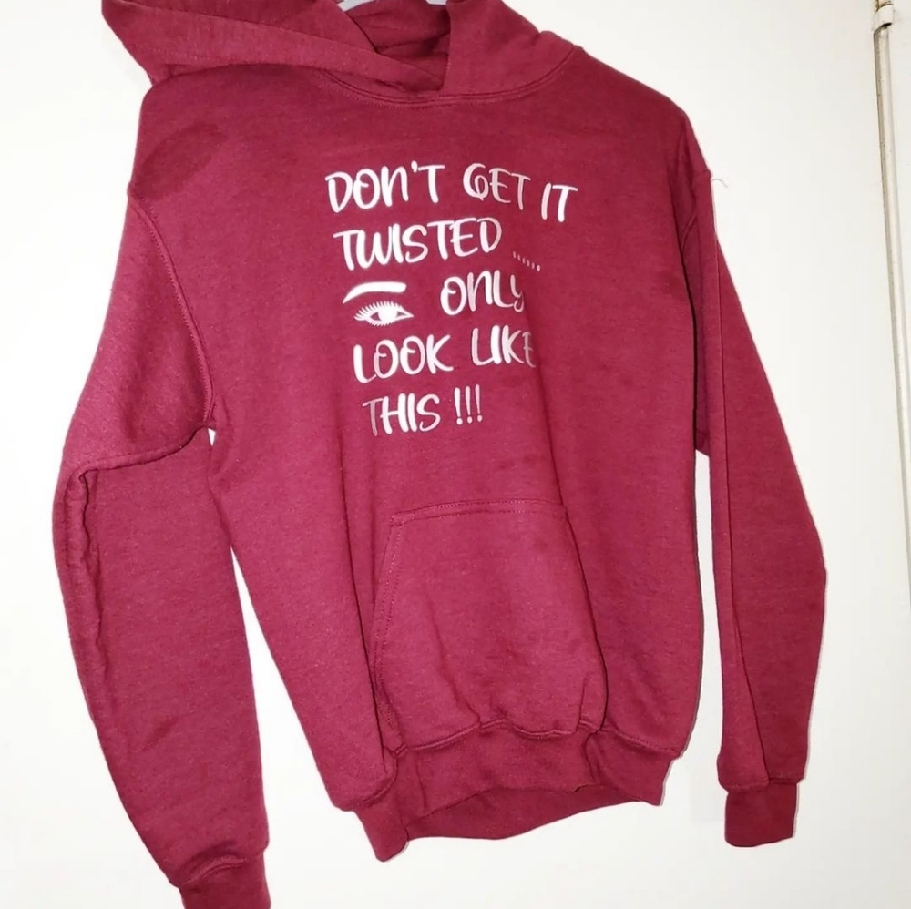 HOODIE, UNISEX, BURGUNDY